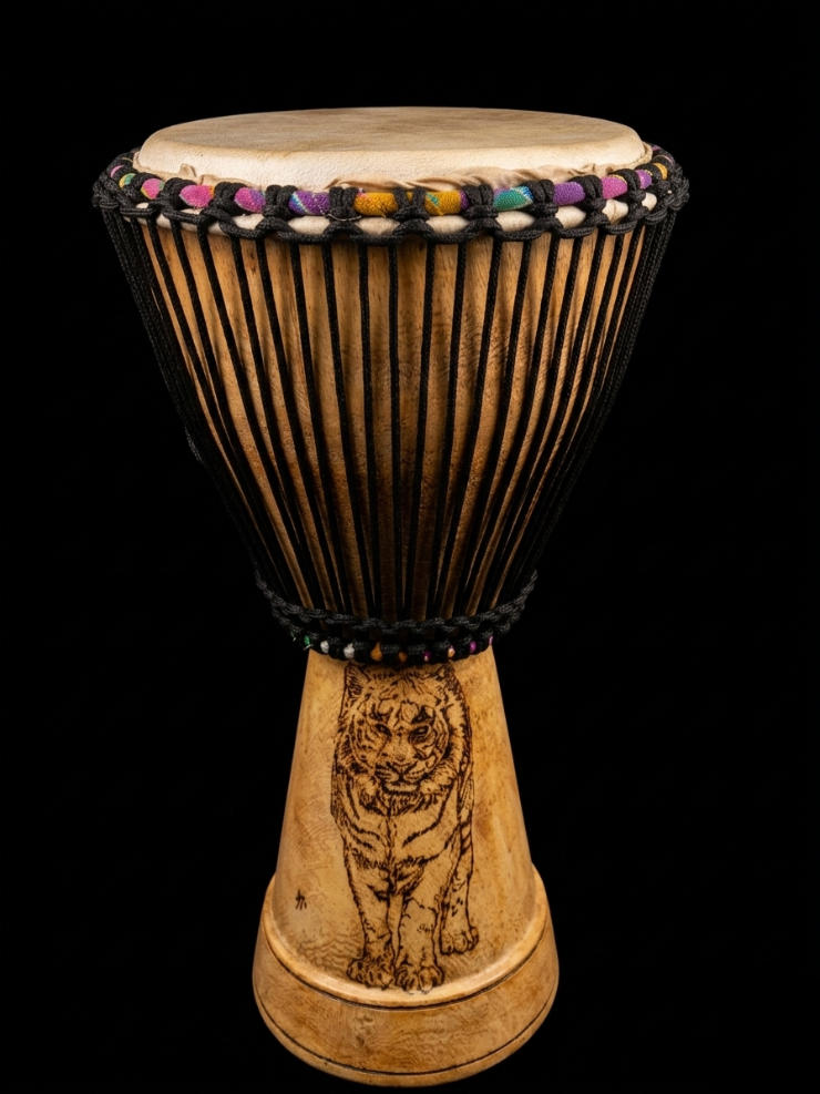 Djembe 9x45cm Amendoim