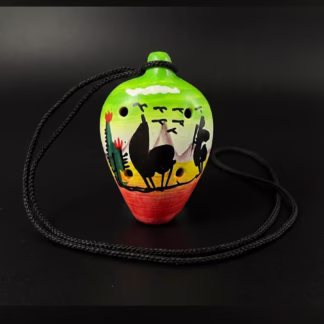 Ocarina de cerâmica verde