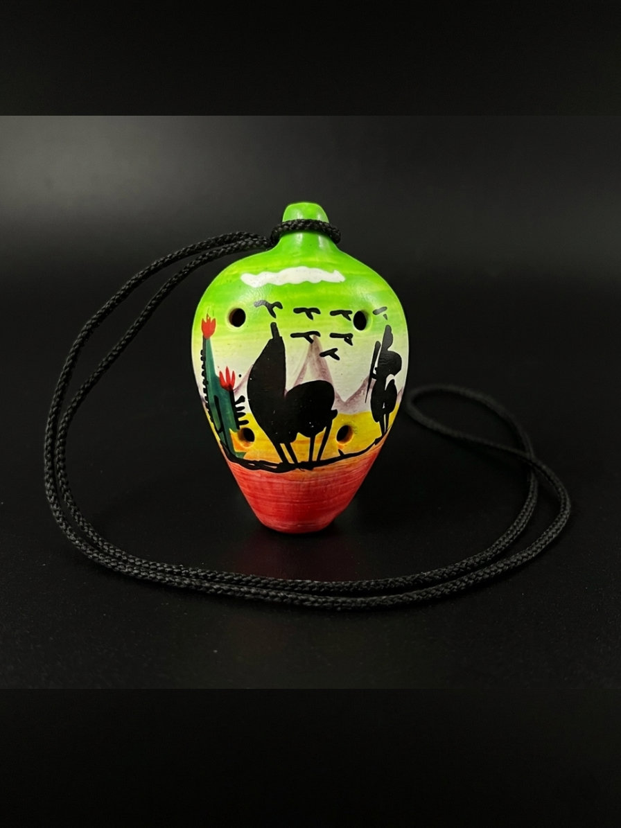 Ocarina de cerâmica verde